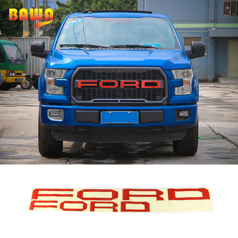 HANGUP  F150 2015    ABS ڵ ܰ  ĸ  ĺ ƼĿ  ڵ Ÿϸ/HANGUP Red ABS Car Exterior Front Rear English Alphabet Stickers Decoration F